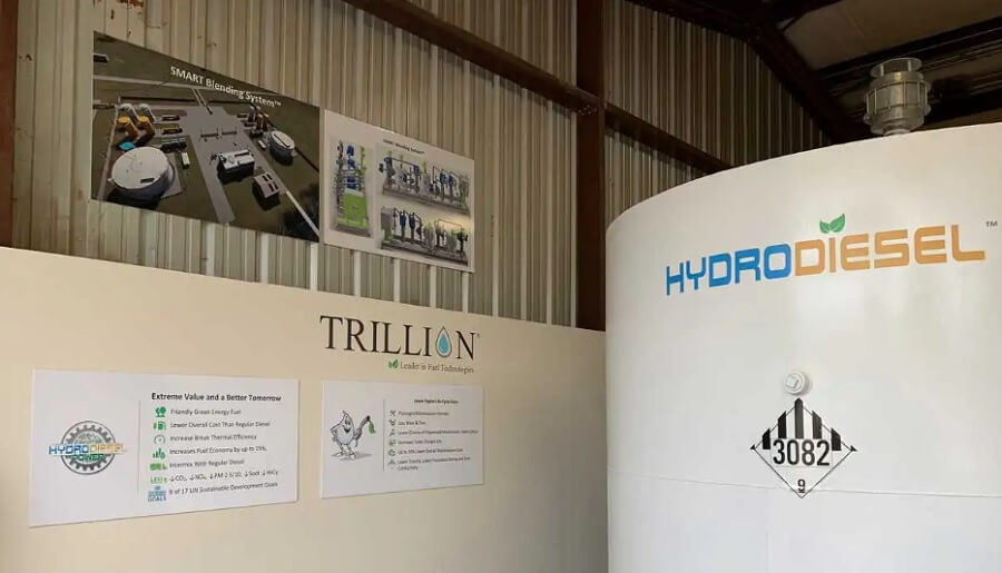 شركة تريليون تطور تقنية خلط الديزل بالماء