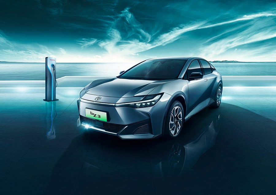سيارة تويوتا bZ3 الكهربائية الجديدة تخرج في الصين