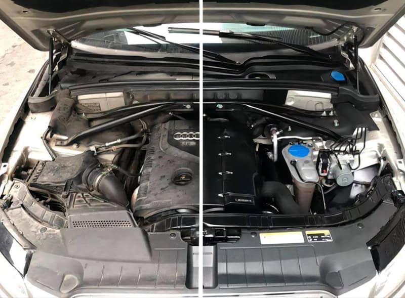 منظف محرك السيارة من الخارج