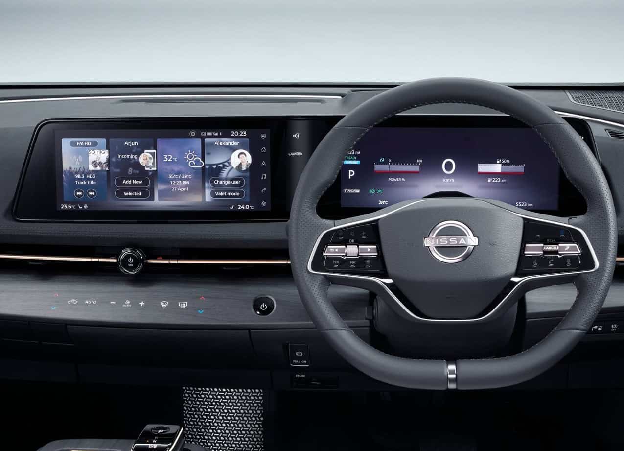 شاشات نيسان اريا 2025