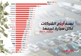 نسبة أرباح الشركات في كل سيارة تبيعها وفق إحصائيات 2024