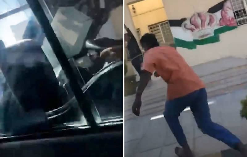 سائق متهور يطارد باص طالبات