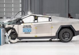 2025 Tesla Cybertruck updated moderate overlap IIHS crash test