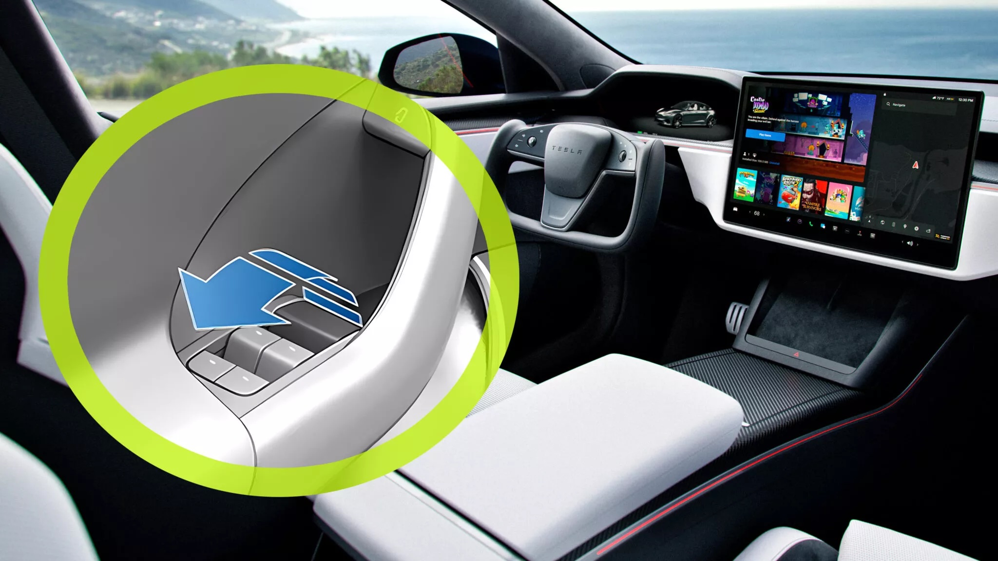 كيف تفتح أبواب سيارة تسلا