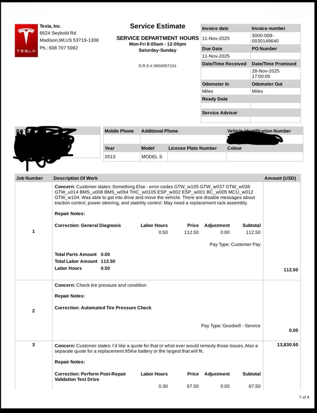 سعر تبديل بطارية تسلا